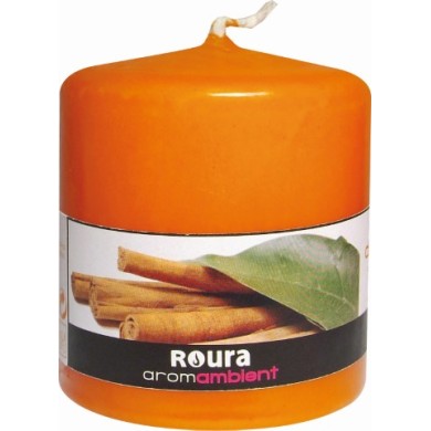 Scented Candle Pillar Cinammon - Orange 80x70mm