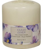 Scented Candle Pillar Clean Linen - White 80x70mm Scented Candle Pillar Clean Linen - White 80x70mm