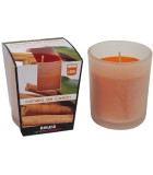 Scented Candle with Frosted Glass Cinammon - Orange 85x70mm Scented Candle with Frosted Glass Cinammon - Orange 85x70mm