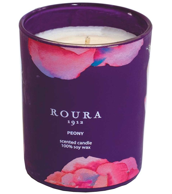 Scented Candle in Glass Peony - Purple 85x70cm Scented Candle in Glass Peony - Purple 85x70cm