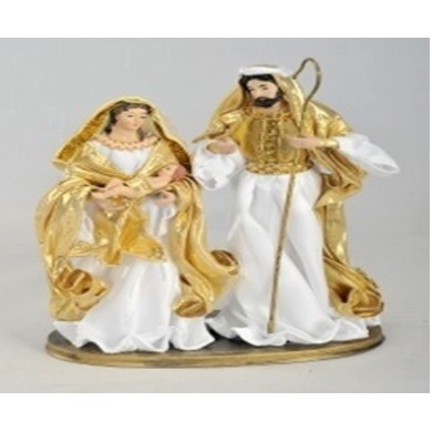 Holy Family White-Gold Colors H25cm Holy Family White-Gold Colors H25cm