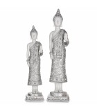 Decoartaive Buddha - Poly - Silver - 2pcs
