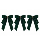 Decorative Bow Set of 3 - Green - 15cm Decorative Bow Set of 3 - Green - 15cm
