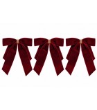 Decorative Bow Set of 3 - Bordeaux - 15cm Decorative Bow Set of 3 - Bordeaux - 15cm