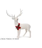 Christmas Decorative Reindeer - White - 110cm Christmas Decorative Reindeer - White - 110cm