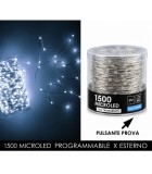 Led Lights String on Silver copper wire- Cold White 1500LED - Programmable Led Lights String on Silver copper wire- Cold White 1500LED - Programmable
