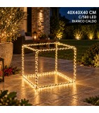 3D Floor Design with LED Ligts Cube - Warm White 40x40x40cm 580LED 3D Floor Design with LED Ligts Cube - Warm White 40x40x40cm 580LED