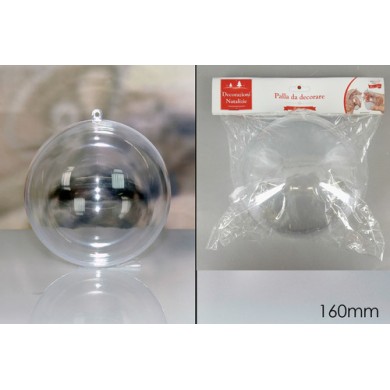 Ornament Ball - Plastic Transparent 160mm