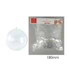 Ornament Ball - Plastic Transparent 200mm Ornament Ball - Plastic Transparent 200mm