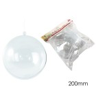 Ornament Ball - Plastic Transparent 200mm