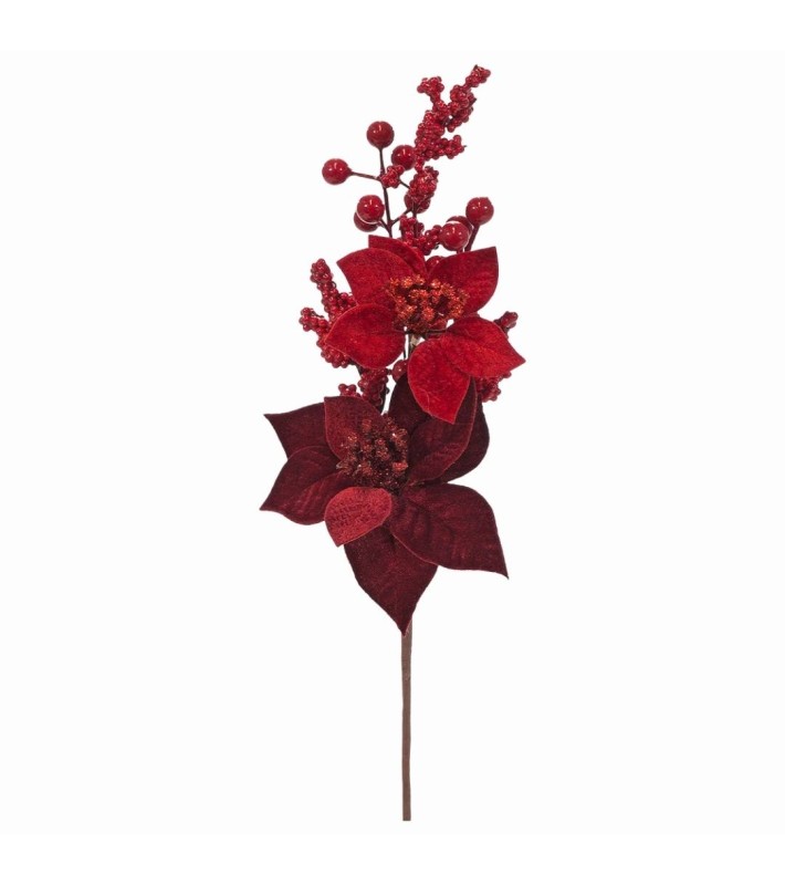 Artificial Branch with Flower and Berries - 42cm Artificial Branch with Flower and Berries - 42cm