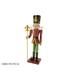 Decorative Nutcracker - Red/Green 58x19x19cm