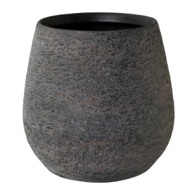 Flower Pot Strato Ceramique - Anthratcite 26x28cm Flower Pot Strato Ceramique - Anthratcite 26x28cm