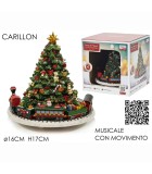 Decorative Christmas Tree Carousel with Train - Ø16 x 17cm Decorative Christmas Tree Carousel with Train - Ø16 x 17cm