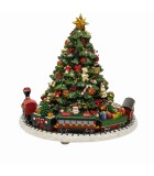 Decorative Christmas Tree Carousel with Train - Ø16 x 17cm Decorative Christmas Tree Carousel with Train - Ø16 x 17cm