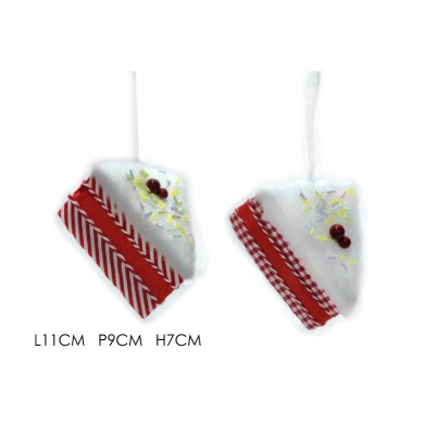 Ornament Sweets  - Red 11x9xH7cm (2 designs)