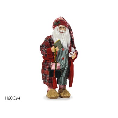 Decorative Santa - Presents - Red - H60cm