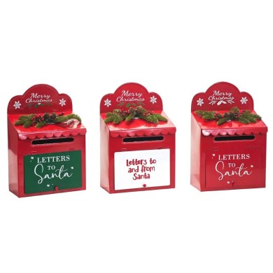 Christmas Decorative Mailbox (3 Assorted) - 20 x 10 x 33cm Christmas Decorative Mailbox (3 Assorted) - 20 x 10 x 33cm
