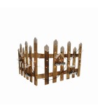 Decorative Wooden Fence - with lights -  L98xH40cm/30LED