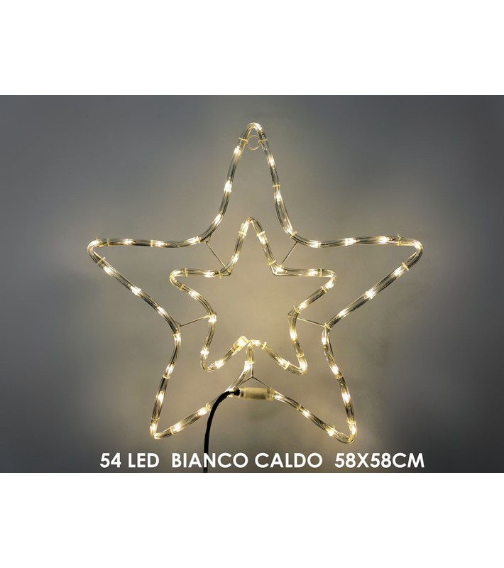 Hanging Decoration with LED Lights Star - Warm White 54LED Hanging Decoration with LED Lights Star - Warm White 54LED