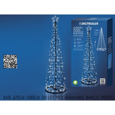 3D Floor Designs with LED Lights Tree - Cold White D70xH280cm 500LED programmable 3D Floor Designs with LED Lights Tree - Cold White D70xH280cm 500LED programmable