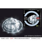 Λαμπάκια LED σειρά σε σωλήνα - Κρύο Λευκό 15M 270LED με πρόγραμμα