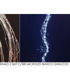 Λαμπάκια LED σειρά   με Microled - Κρύο Λευκό 2,50m 580LED