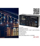 LED Lights Curtain with white wire 60LED twinkle - Warm White - L300XH65CM LED Lights Curtain with white wire 60LED twinkle - Warm White - L300XH65CM