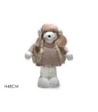 Decorative Bear with Hat - Pink H48cm