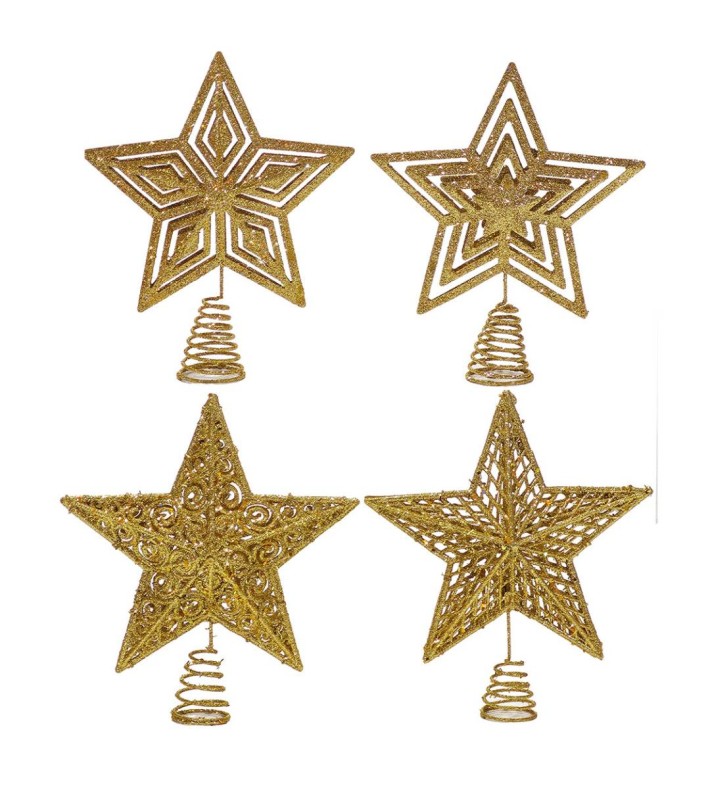 Tree Topper - Gold - 27cm - 4 Designs Tree Topper - Gold - 27cm - 4 Designs