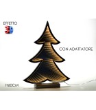 Decorative 3D tree with Light - white/transparent 60cm