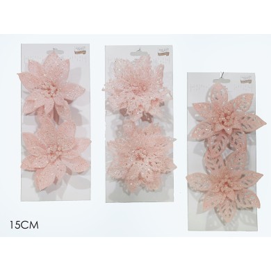 Decorative Set Flowers - Pink (2 pcs)