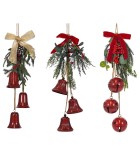 Hanging Decoration Bells (3 Assorted) - Red - 62cm Hanging Decoration Bells (3 Assorted) - Red - 62cm