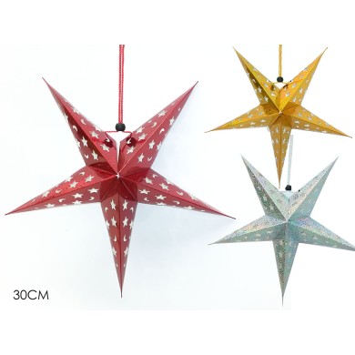 Decorative Star - Paper 30cm (3 designs)