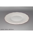 Fruit/Dessert Plate Porcelain - White D23cm