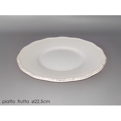 Fruit/Dessert Plate Porcelain - White D23cm