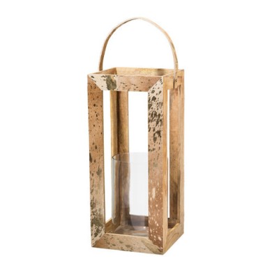 Φανάρι Ξύλινο - Χρυσό 60x26x26cm