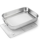 Stainless Steel Roasting Pan with Rack Napoleon - 41.7 × 30.5 × 6.9cm Stainless Steel Roasting Pan with Rack Napoleon - 41.7 × 30.5 × 6.9cm