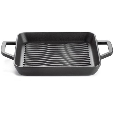 Rectangular Cast Iron Grill Pan Napoleon - Black - 33.2 × 25 × 4.5cm
