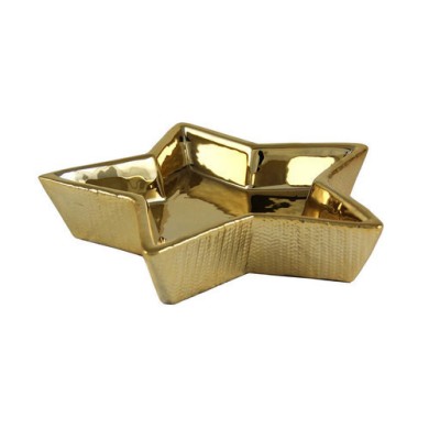 Decorative  Bowl Bianchi Stem - Gold 29x5.5cm