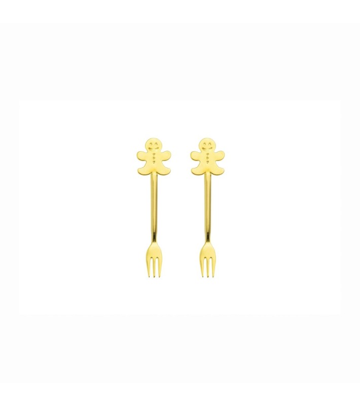 Χριστουγεννιάτικο Σετ Πιρουνιών - Ginger Kid - Χρυσό - 4 τεμάχια Χριστουγεννιάτικο Σετ Πιρουνιών - Ginger Kid - Χρυσό - 4 τεμάχια