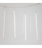 Hanging Decoration Snowdrop with LED LightsWhite withTransparent Cable 240LED and 5 Tubes