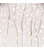 LED Lights Curtain - White LED with Transparent Cable - Programmable 3mm 240LED