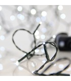 LED Lights String - White LED with Green Cable - Programmable 3mm 400LED IP44