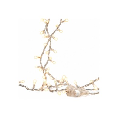 Christmas LED Curtain Lights - Warm White - 360 LED - Transparent Wire - 200x200cm