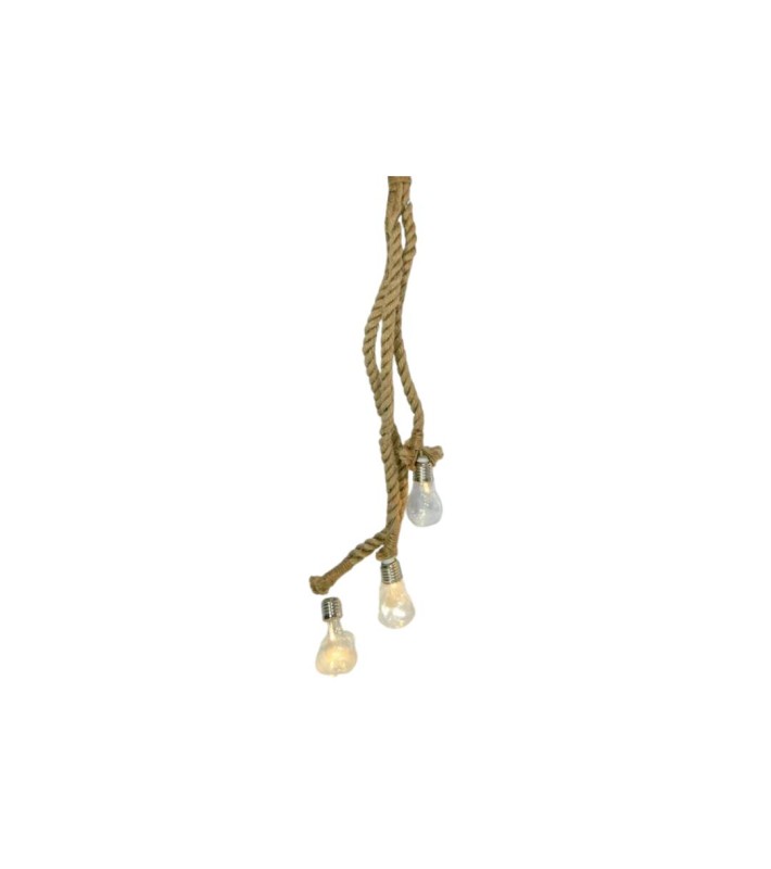 Outdoor Lamps Bouquet with 3 Bulbs and Decorative Rope - Brown Outdoor Lamps Bouquet with 3 Bulbs and Decorative Rope - Brown