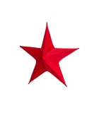 VELVET STAR, RED, 65cm
