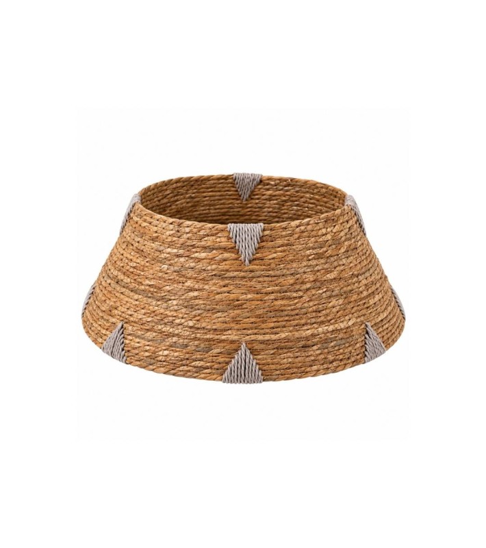 Christmas Tree Skirt - Natural & Grey - Straw - 55x55x24cm Christmas Tree Skirt - Natural & Grey - Straw - 55x55x24cm