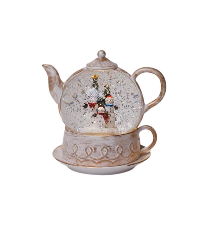 LIGHTED WHITE TEA POT, WITH WATER INSIDE, BATTERY BOX 3xxAA, TIMER LIGHTED WHITE TEA POT, WITH WATER INSIDE, BATTERY BOX 3xxAA, TIMER