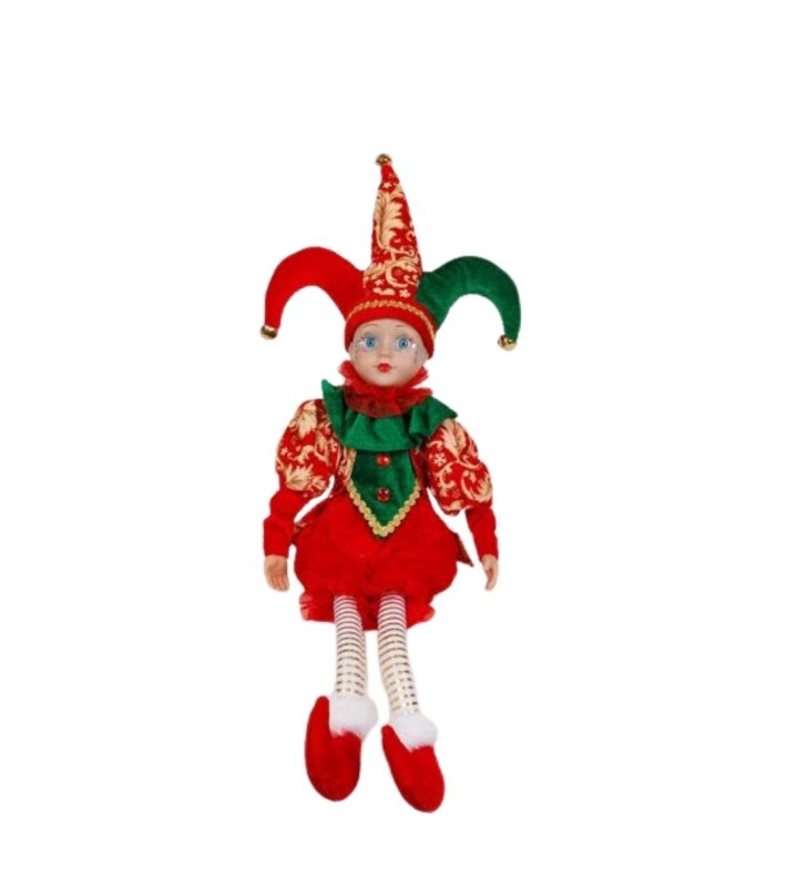 HARLEQUIN WITH FANCY CLOTHES 53CM HARLEQUIN WITH FANCY CLOTHES 53CM
